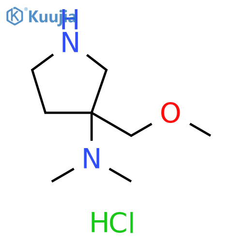 3-Pyrrolidinamine, 3-(methoxymethyl)-N,N-dimethyl-, hydrochloride (1:2) structure