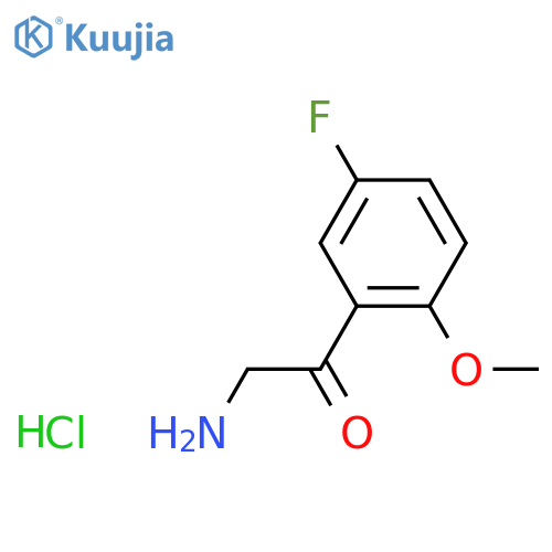 2-amino-1-(5-fluoro-2-methoxyphenyl)ethan-1-one hydrochloride structure