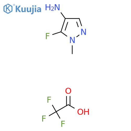 5-fluoro-1-methyl-1H-pyrazol-4-amine; trifluoroacetic acid structure