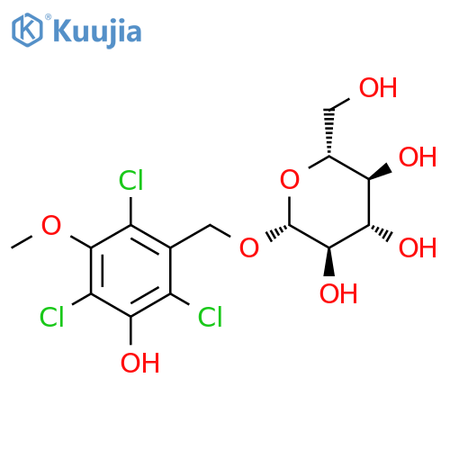 (2,4,6-trichloro-3-hydroxy-5-methoxyphenyl)methyl β-D-glucopyranoside structure