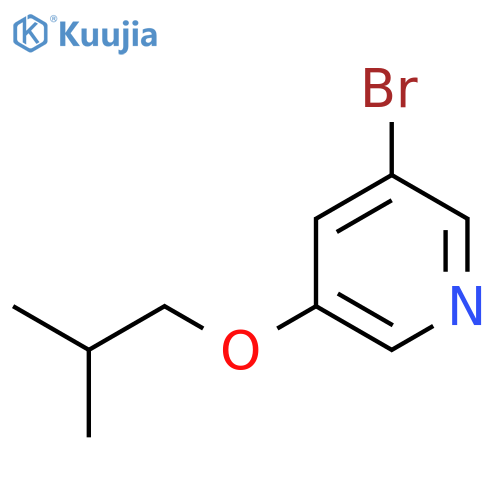 Pyridine, 3-bromo-5-(2-methylpropoxy)- structure