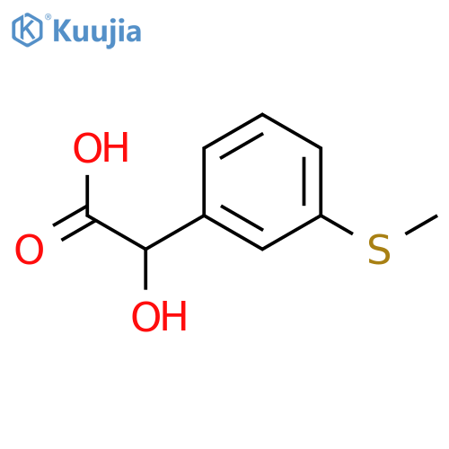 2-hydroxy-2-3-(methylsulfanyl)phenylacetic acid structure