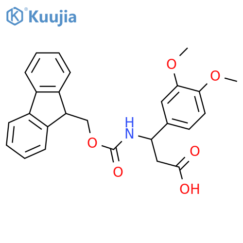3-(3,4-dimethoxyphenyl)-3-{[(9H-fluoren-9-ylmethoxy)carbonyl]amino}propanoic acid structure