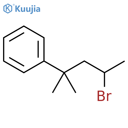 (4-bromo-2-methylpentan-2-yl)benzene structure