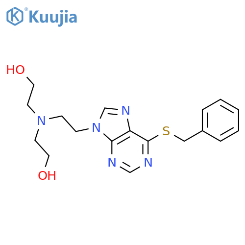 Ethanol,2,2'-[[2-[6-(benzylthio)-9H-purin-9-yl]ethyl]imino]di- (7CI,8CI) structure