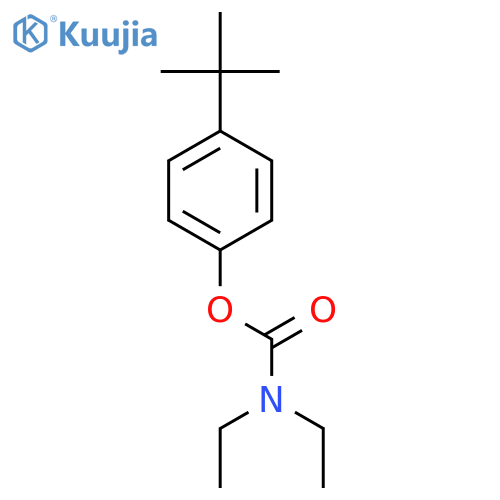 Carbamic acid,N,N-diethyl-, 4-(1,1-dimethylethyl)phenyl ester structure