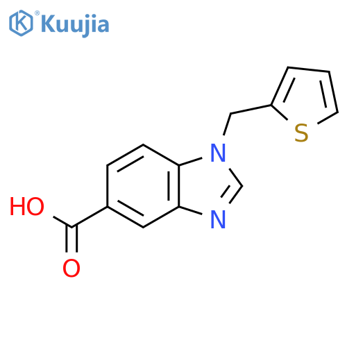 1-(2-thienylmethyl)-1H-benzimidazole-5-carboxylic acid structure