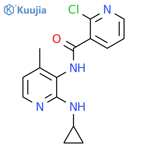 2-Chloro-N-2-(cyclopropylamino)-4-methyl-3-pyridinyl-3-pyridinecarboxamide structure