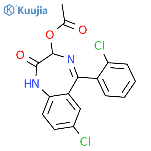3-(Acetyloxy)-7-chloro-5-(2-chlorophenyl)-1,3-dihydro-2H-1,4-benzodiazepin-2-one structure