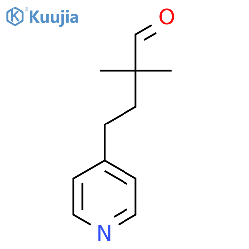 2,2-Dimethyl-4-(pyridin-4-yl)butanal structure