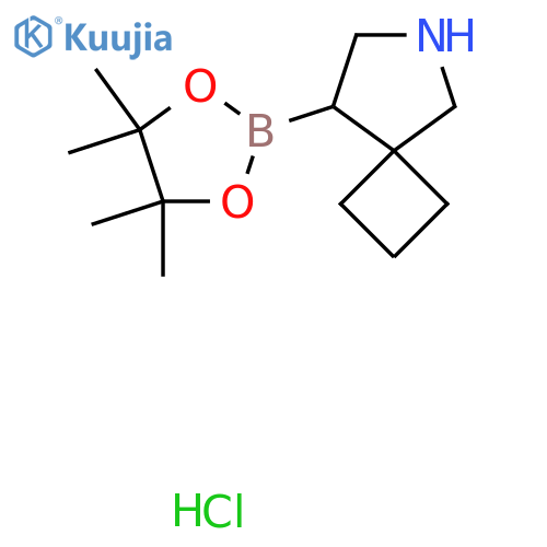 8-(4,4,5,5-Tetramethyl-1,3,2-dioxaborolan-2-yl)-6-azaspiro[3.4]octane hydrochloride structure