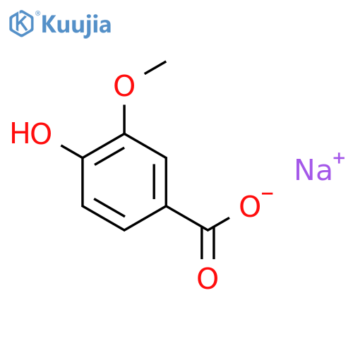 Sodium 4-Hydroxy-3-methoxybenzoate structure