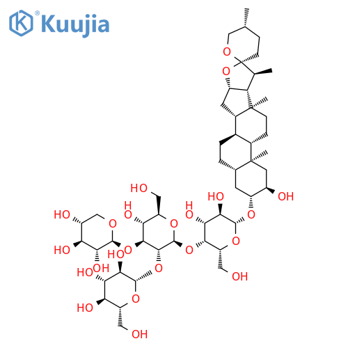 b-D-Galactopyranoside, (2a,3b,5a,25R)-2-hydroxyspirostan-3-yl O-b-D-glucopyranosyl-(1&reg;2)-O-[b-D-xylopyranosyl-(1&reg;3)]-O-b-D-glucopyranosyl-(1&reg;4)- structure