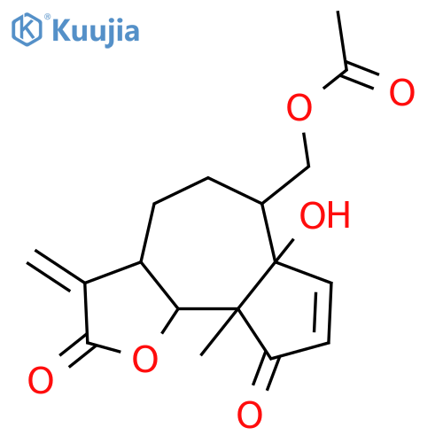 Azuleno[4,5-b]furan-2,9-dione,6-[(acetyloxy)methyl]-3,3a,4,5,6,6a,9a,9b-octahydro-6a-hydroxy-9a-methyl-3-methylene-,(3aS,6R,6aR,9aS,9bR)- structure