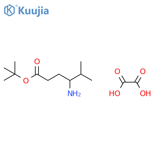4-Amino-5-methyl-hexanoic acid tert-butyl ester oxalate structure