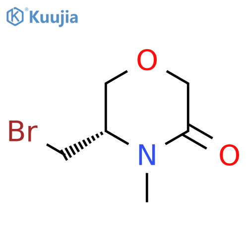 (5S)-5-(bromomethyl)-4-methylmorpholin-3-one structure