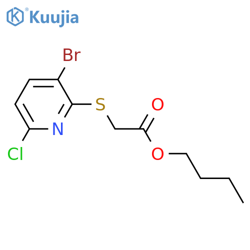 Acetic acid, 2-[(3-bromo-6-chloro-2-pyridinyl)thio]-, butyl ester  structure
