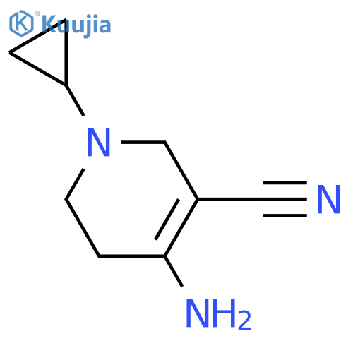 3-Pyridinecarbonitrile, 4-amino-1-cyclopropyl-1,2,5,6-tetrahydro- structure