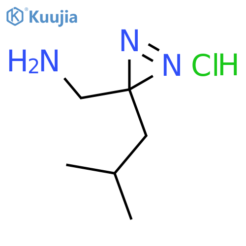 3H-Diazirine-3-methanamine, 3-(2-methylpropyl)-, hydrochloride (1:1) structure