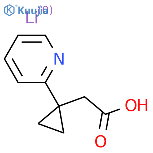 Cyclopropaneacetic acid, 1-(2-pyridinyl)-, lithium salt (1:1) structure