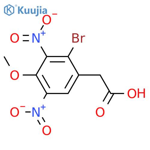 Benzeneacetic acid, 2-bromo-4-methoxy-3,5-dinitro- structure