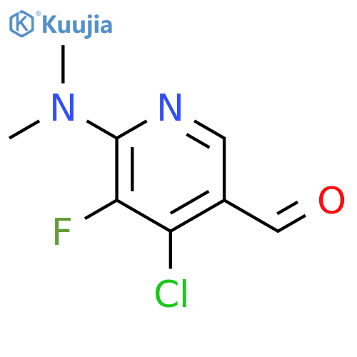 4-Chloro-6-(dimethylamino)-5-fluoro-3-pyridinecarboxaldehyde structure