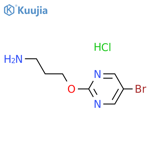 1-Propanamine, 3-[(5-bromo-2-pyrimidinyl)oxy]-, hydrochloride (1:1)  structure