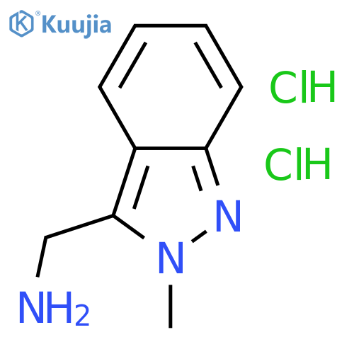 2H-Indazole-3-methanamine, 2-methyl-, hydrochloride (1:2) structure