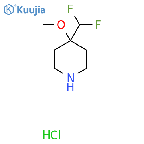 4-(Difluoromethyl)-4-methoxypiperidine hydrochloride structure