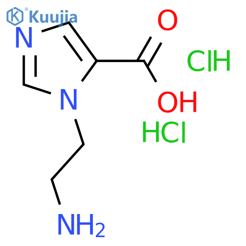 1H-Imidazole-5-carboxylic acid, 1-(2-aminoethyl)-, hydrochloride (1:2)  structure