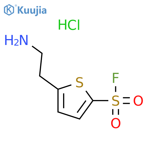 2-Thiophenesulfonyl fluoride, 5-(2-aminoethyl)-, hydrochloride (1:1) structure