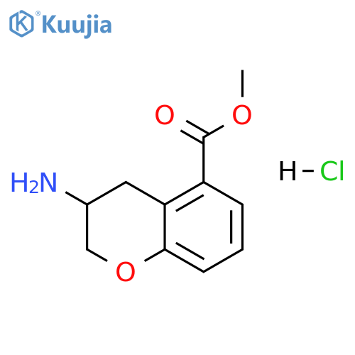 2H-1-Benzopyran-5-carboxylic acid, 3-amino-3,4-dihydro-, methyl ester, hydrochloride (1:1) structure