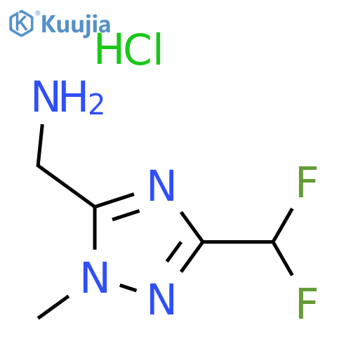 1H-1,2,4-Triazole-5-methanamine, 3-(difluoromethyl)-1-methyl-, hydrochloride (1:1) structure