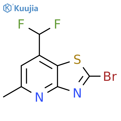 2-Bromo-7-(difluoromethyl)-5-methyl-[1,3]thiazolo[4,5-b]pyridine structure