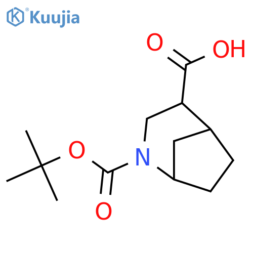 2-(tert-butoxy)carbonyl-2-azabicyclo3.2.1octane-4-carboxylic acid structure