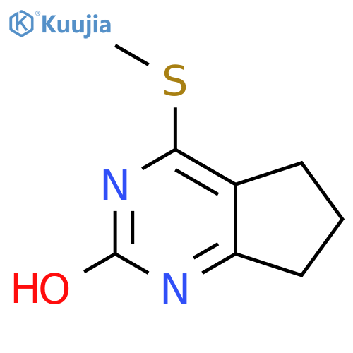 4-(methylsulfanyl)-1H,2H,5H,6H,7H-cyclopentadpyrimidin-2-one structure