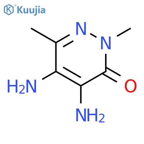 3(2H)-Pyridazinone,4,5-diamino-2,6-dimethyl- structure