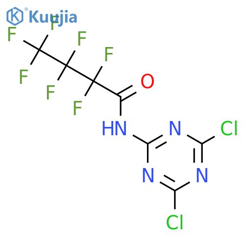 2-N-Heptafluorobutyrylamino-4,6-dichlorotriazine structure
