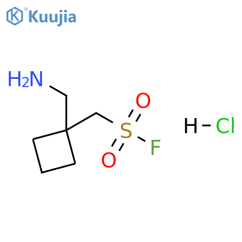 Cyclobutanemethanesulfonyl fluoride, 1-(aminomethyl)-, hydrochloride (1:1) structure