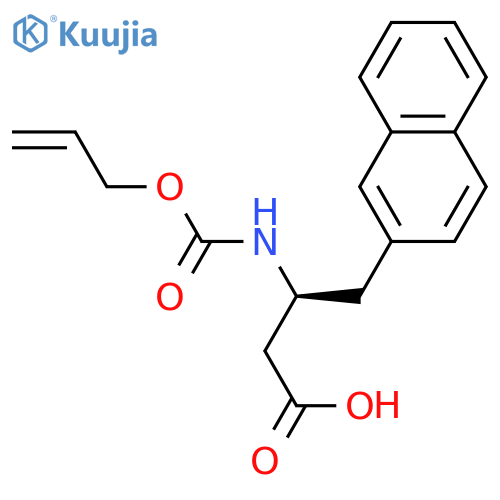 2-Naphthalenebutanoic acid, β-[[(2-propen-1-yloxy)carbonyl]amino]-, (βS)-  structure
