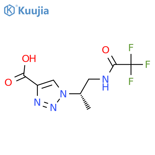 1H-1,2,3-Triazole-4-carboxylic acid, 1-[(1S)-1-methyl-2-[(2,2,2-trifluoroacetyl)amino]ethyl]-  structure