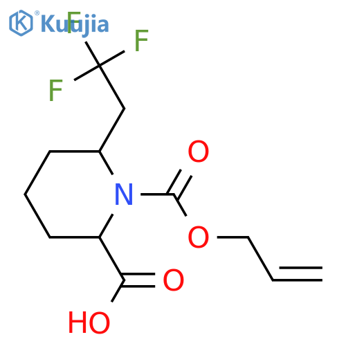 1,2-Piperidinedicarboxylic acid, 6-(2,2,2-trifluoroethyl)-, 1-(2-propen-1-yl) ester structure
