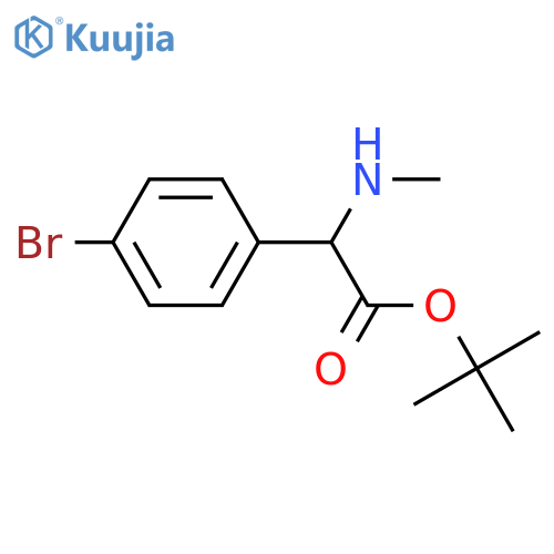 Benzeneacetic acid, 4-bromo-α-(methylamino)-, 1,1-dimethylethyl ester structure
