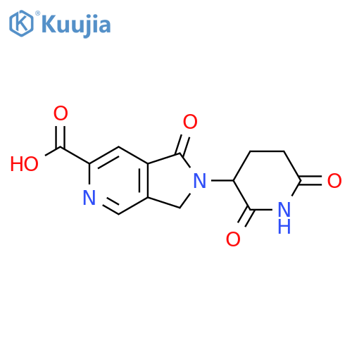 2-(2,6-Dioxo-3-piperidinyl)-2,3-dihydro-1-oxo-1H-pyrrolo[3,4-c]pyridine-6-carboxylic acid structure