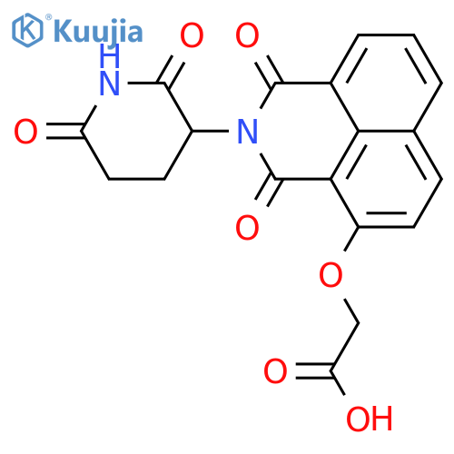 Acetic acid, 2-[[2-(2,6-dioxo-3-piperidinyl)-2,3-dihydro-1,3-dioxo-1H-benz[de]isoquinolin-4-yl]oxy]-  structure