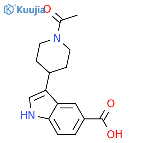 1H-Indole-5-carboxylic acid, 3-(1-acetyl-4-piperidinyl)- structure