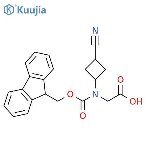 N-(3-Cyanocyclobutyl)-N-[(9H-fluoren-9-ylmethoxy)carbonyl]glycine structure