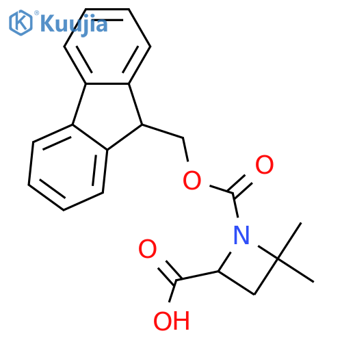 1,2-Azetidinedicarboxylic acid, 4,4-dimethyl-, 1-(9H-fluoren-9-ylmethyl) ester structure