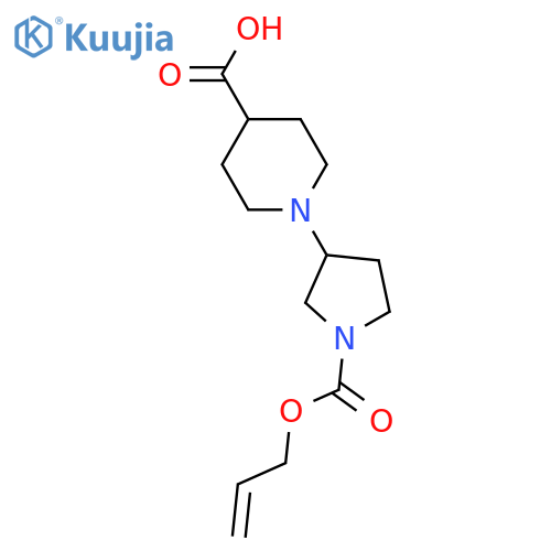 4-Piperidinecarboxylic acid, 1-[1-[(2-propen-1-yloxy)carbonyl]-3-pyrrolidinyl]-  structure