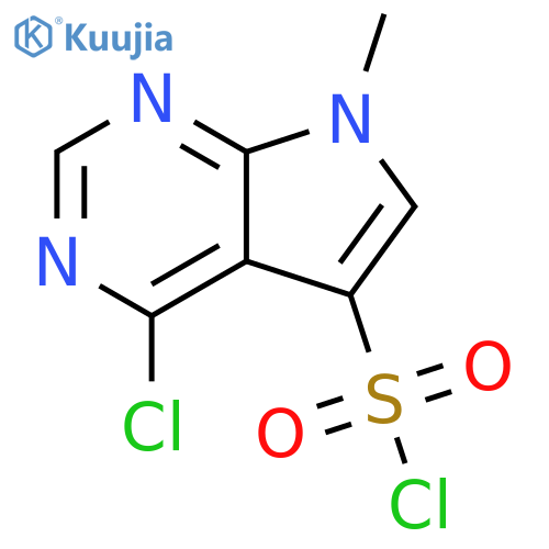 4-Chloro-7-methyl-7H-pyrrolo[2,3-d]pyrimidine-5-sulfonyl chloride structure